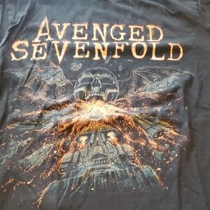 Avenged Sevenfold Black Graphic T-Shirt Size MEDIUM